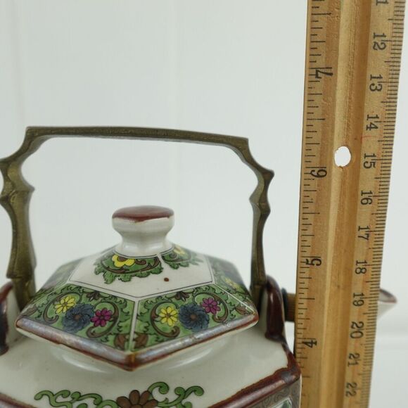 Andrea by Sadek Japanese Octagon Teapot with Florals & Birds Vintage - Picture 15 of 15